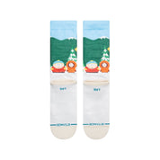 South Park Bus Stop Crew Socks - Vintage White