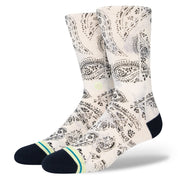 Paizley Crew Socks - Vintage White