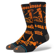 Live Aloha Crew Socks - Washed Black