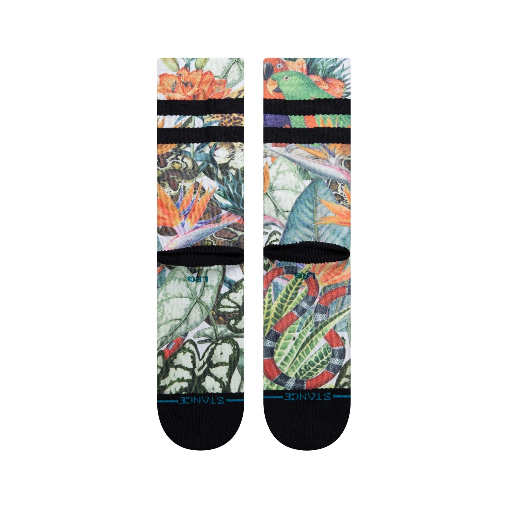 Jungle Life Crew Socks - Off White