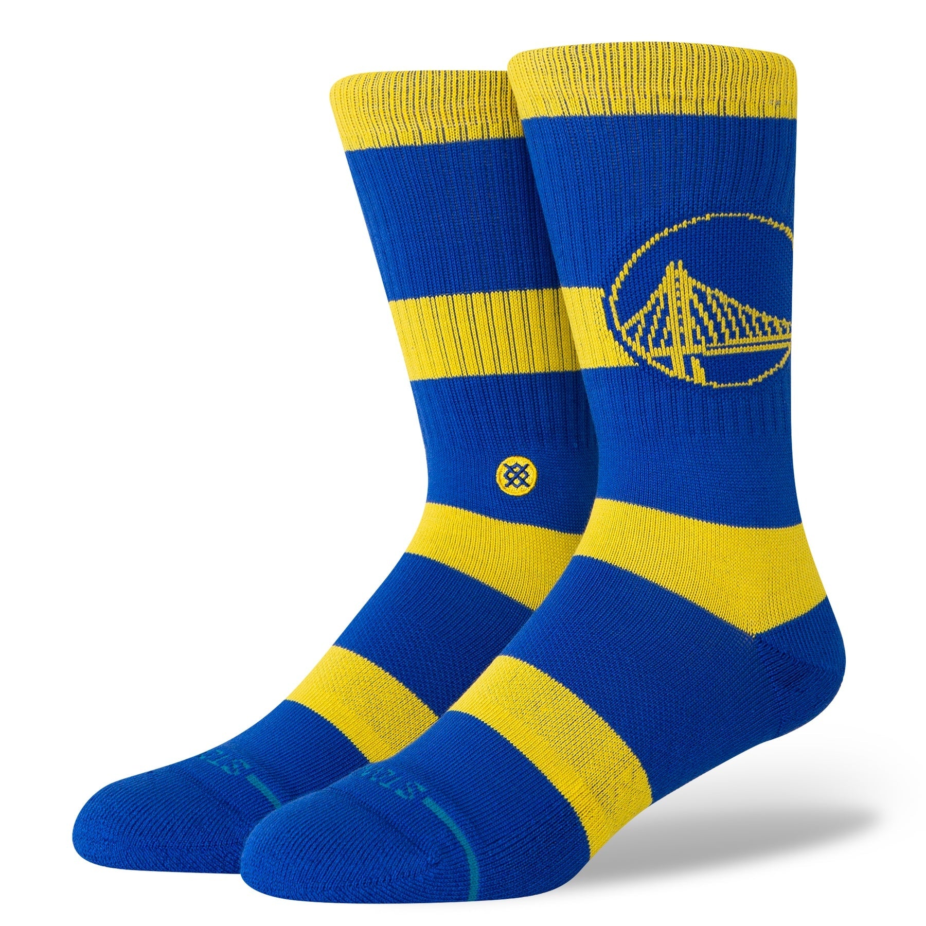 "NBA" Prep Stripe Crew Socks - Golden State Warriors