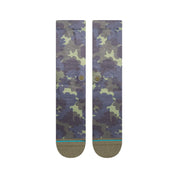 Hydrangea Crew Socks - Dark Green