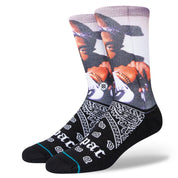 Tupac Makaveli Crew Socks - Black