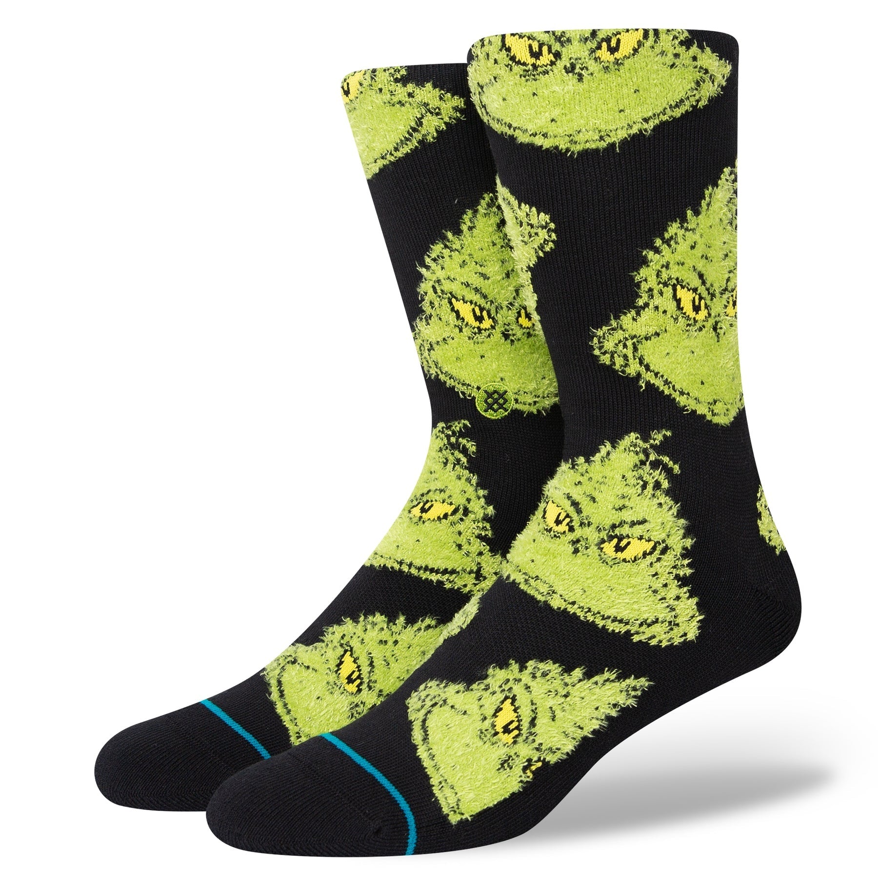 "The Grinch" Mean One Crew Socks - Black