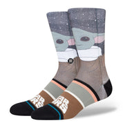 "Star Wars By Jaz" Grogu Crew Socks - Splatter Grey