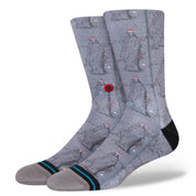 Happy Holideath Crew Socks - Grey