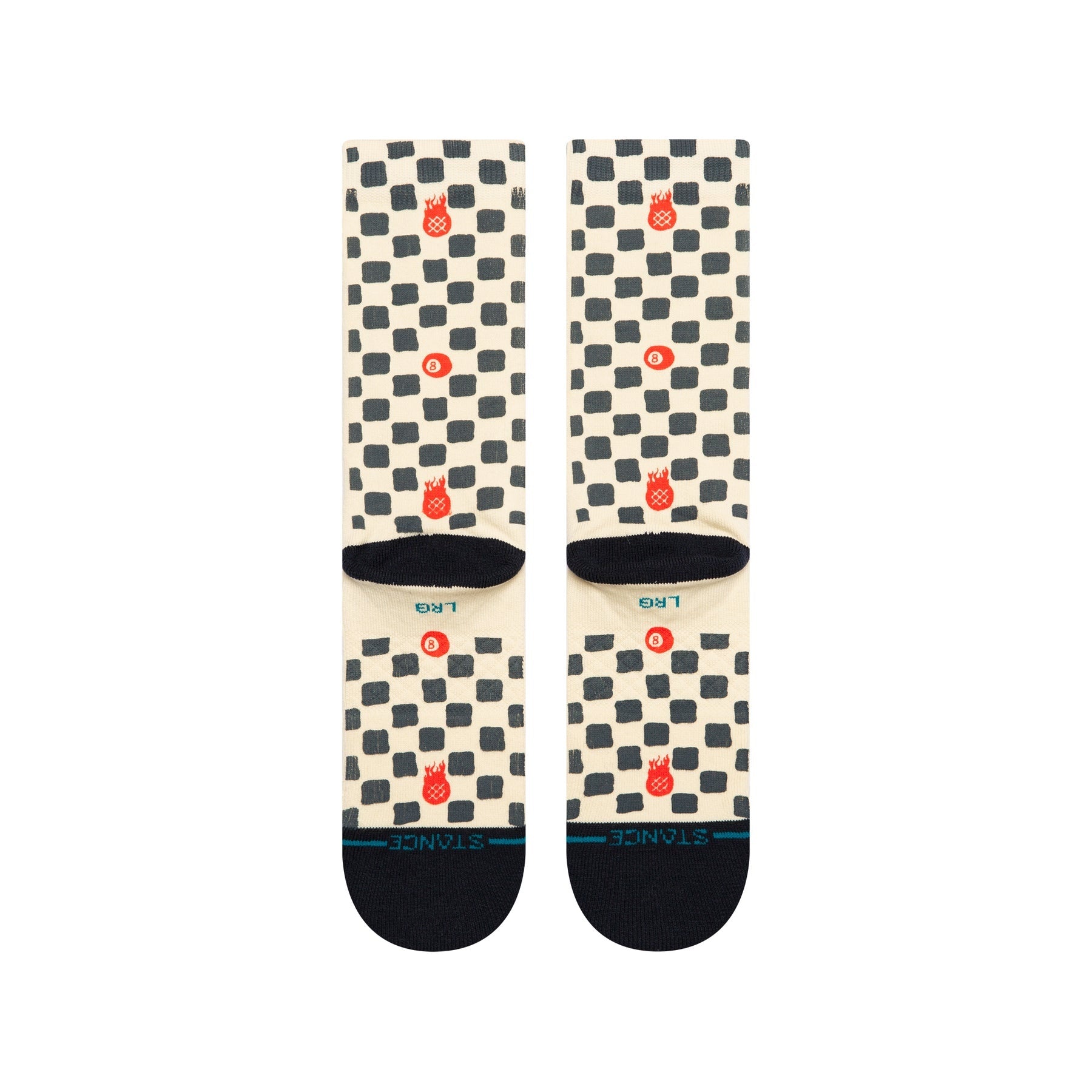 Lucky Unlucky Crew Socks - Off White