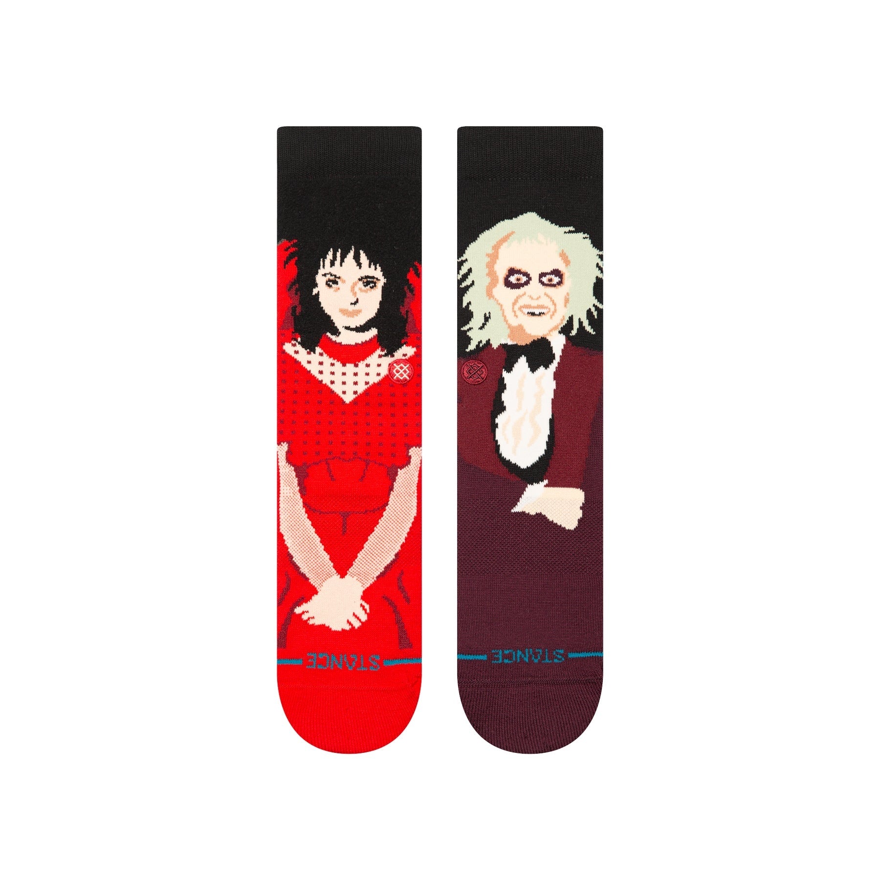 "Beetlejuice" Dearly Beloved Crew Socks - Maroon