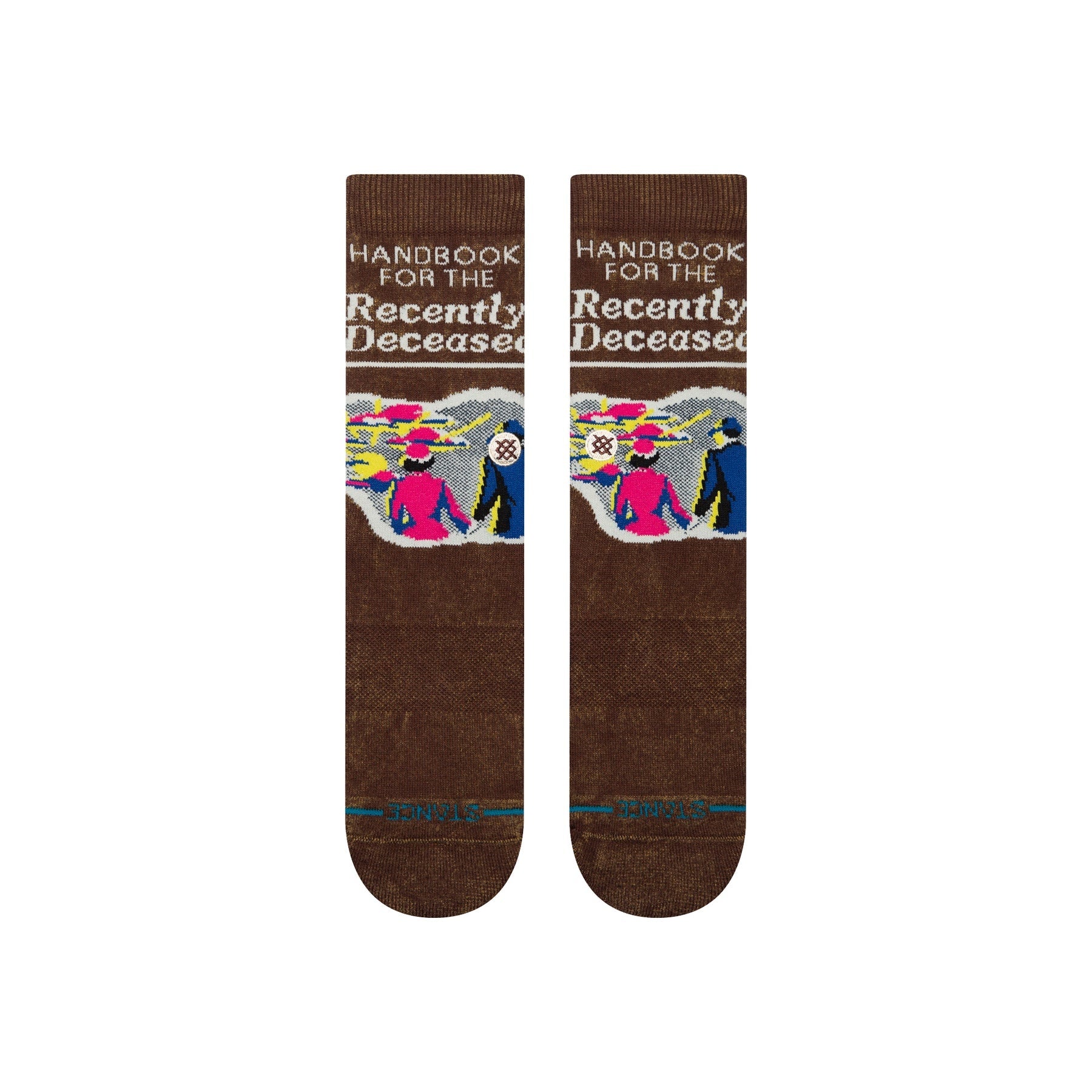 "Beetlejuice" Recently Deceased Crew Socks - Brown