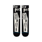 God Save The Queen Crew Socks - Black