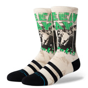 "Green Day" 1994 Crew Socks -  Off White