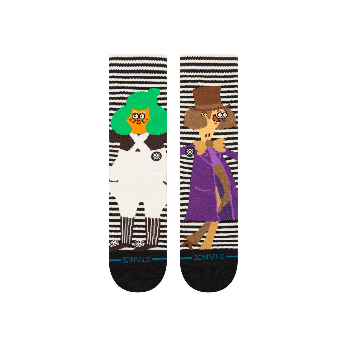 Chaussettes Oompa Loompa Crew - Noir/Blanc 