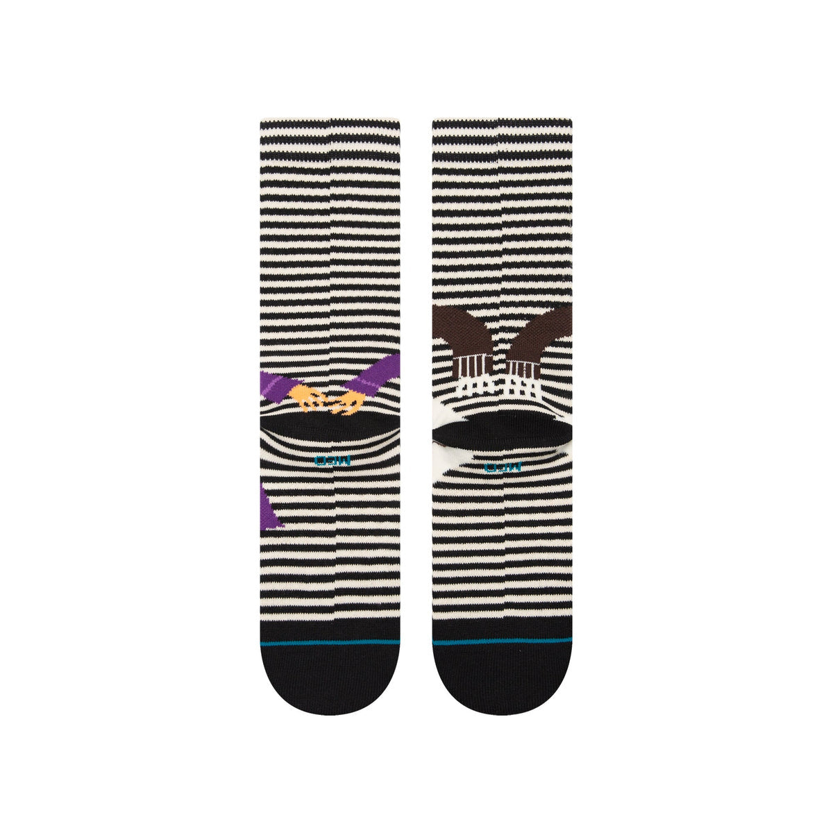 Oompa Loompa Crew Socks - Black/White