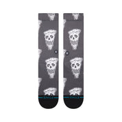 Chaussettes Pizza Face Crew - Blanc/Noir 