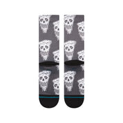 Pizza Face Crew Socks - White/Black