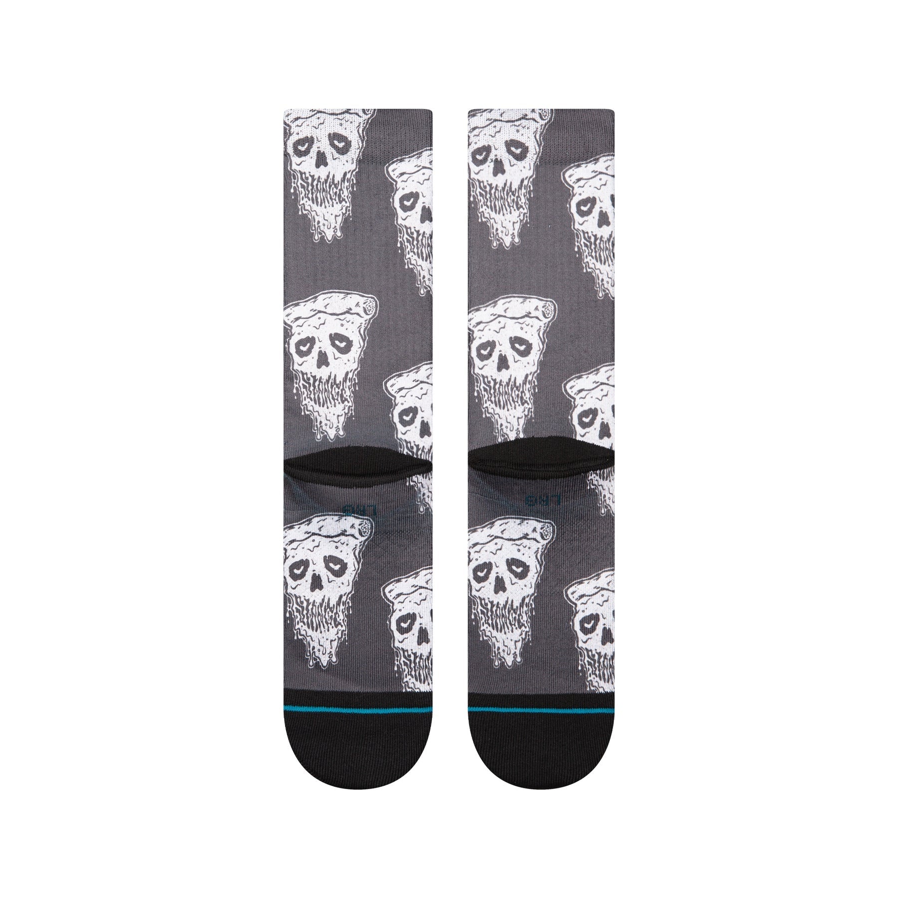 Chaussettes Pizza Face Crew - Blanc/Noir 