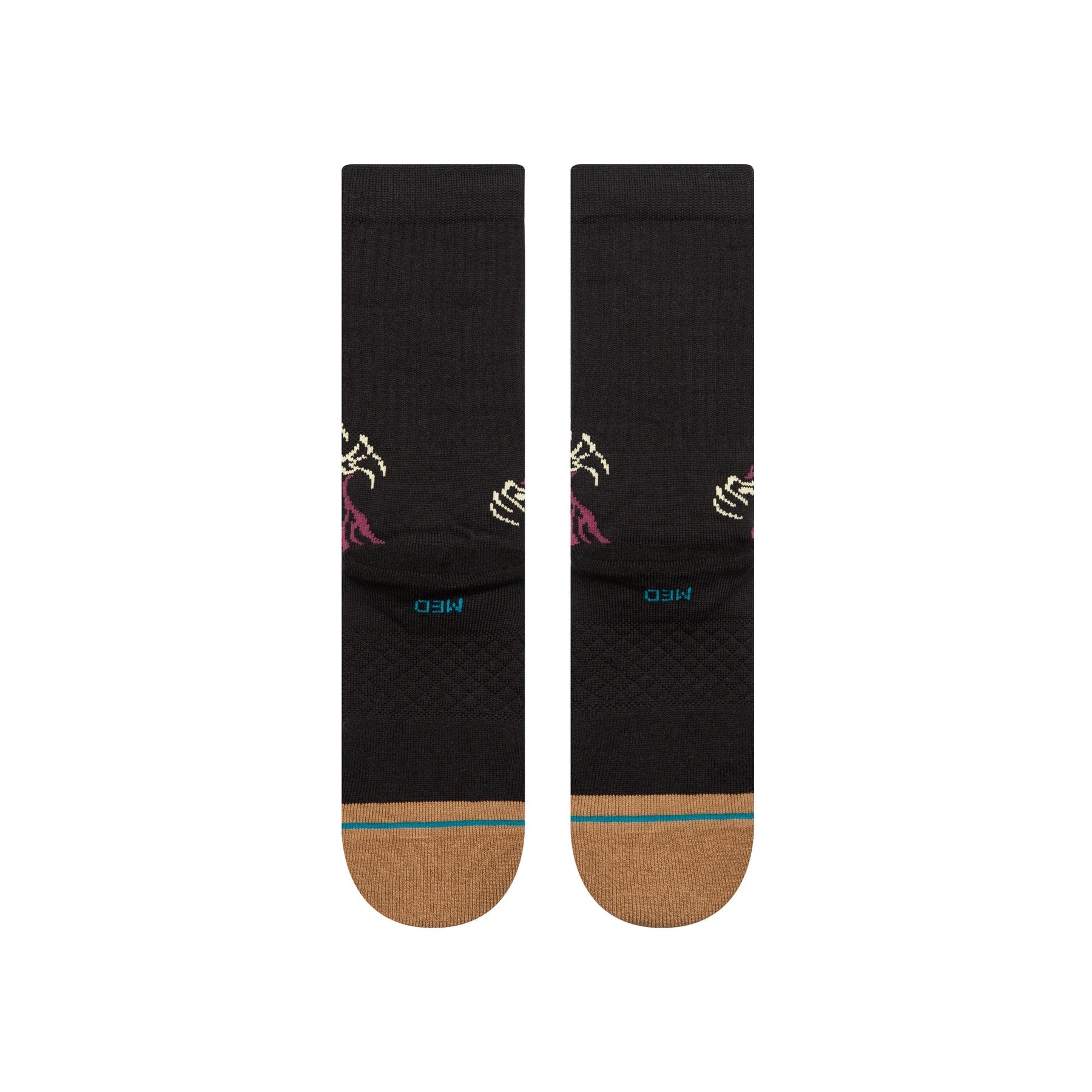 "Welcome Skateboards" Skelly Crew Socks - Black