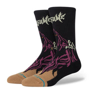 "Welcome Skateboards" Skelly Crew Socks - Black