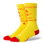 "Stranger Things" Surfer Boy Crew Socks - Yellow