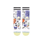 "Cheyne Brooking" Daily Danger Crew Socks - White