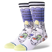 "Cheyne Brooking" Daily Danger Crew Socks - White