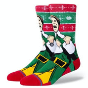 Elf Cold Outside Crew Socks - Red