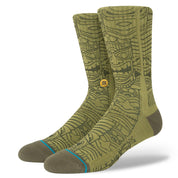 Hawaii Tiki Hut Crew Socks - Green