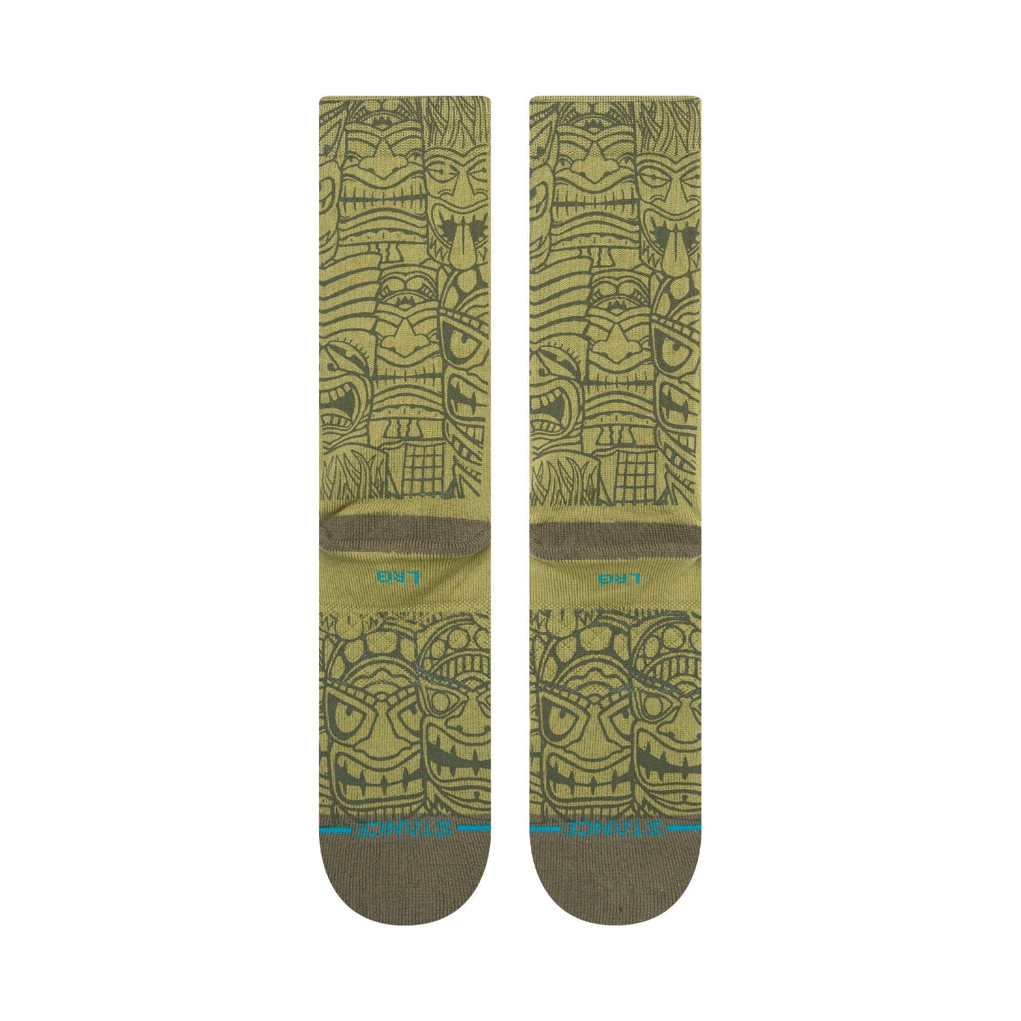 Hawaii Tiki Hut Crew Socks - Green