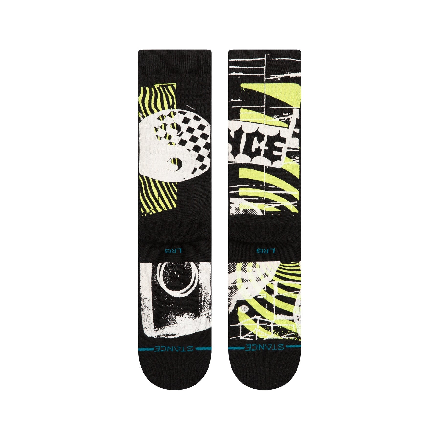 Disorted Crew Socks - Black