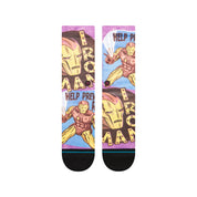 "Marvel" Prevent Rust Crew Socks - Purple