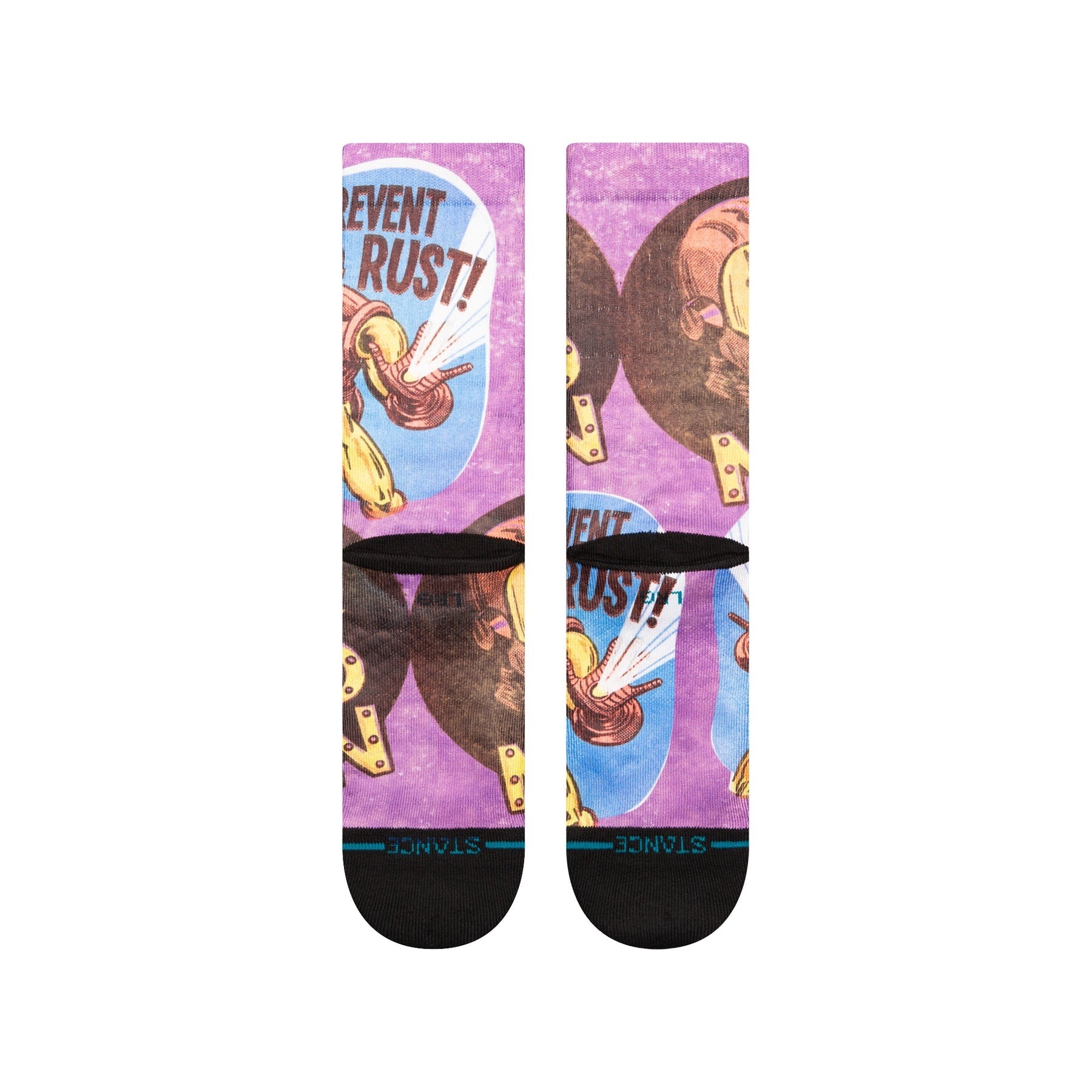 "Marvel" Prevent Rust Crew Socks - Purple