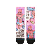 "Marvel" Spidey Senses Crew Socks - Magenta