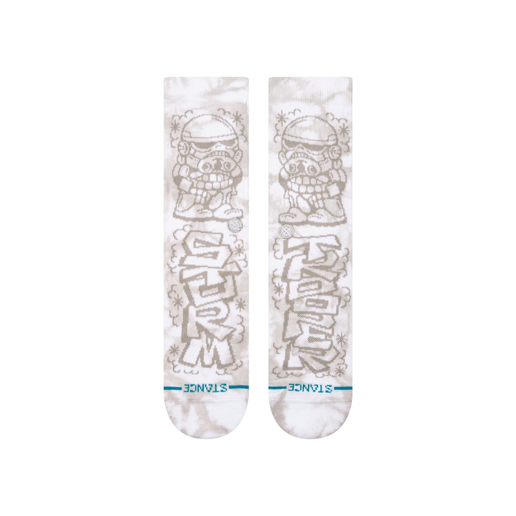 "Star Wars" By DJ Javier Trooper Crew Socks - White