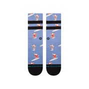 Surfing Santa Crew Socks - Blue