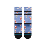 Surfing Santa Crew Socks - Blue