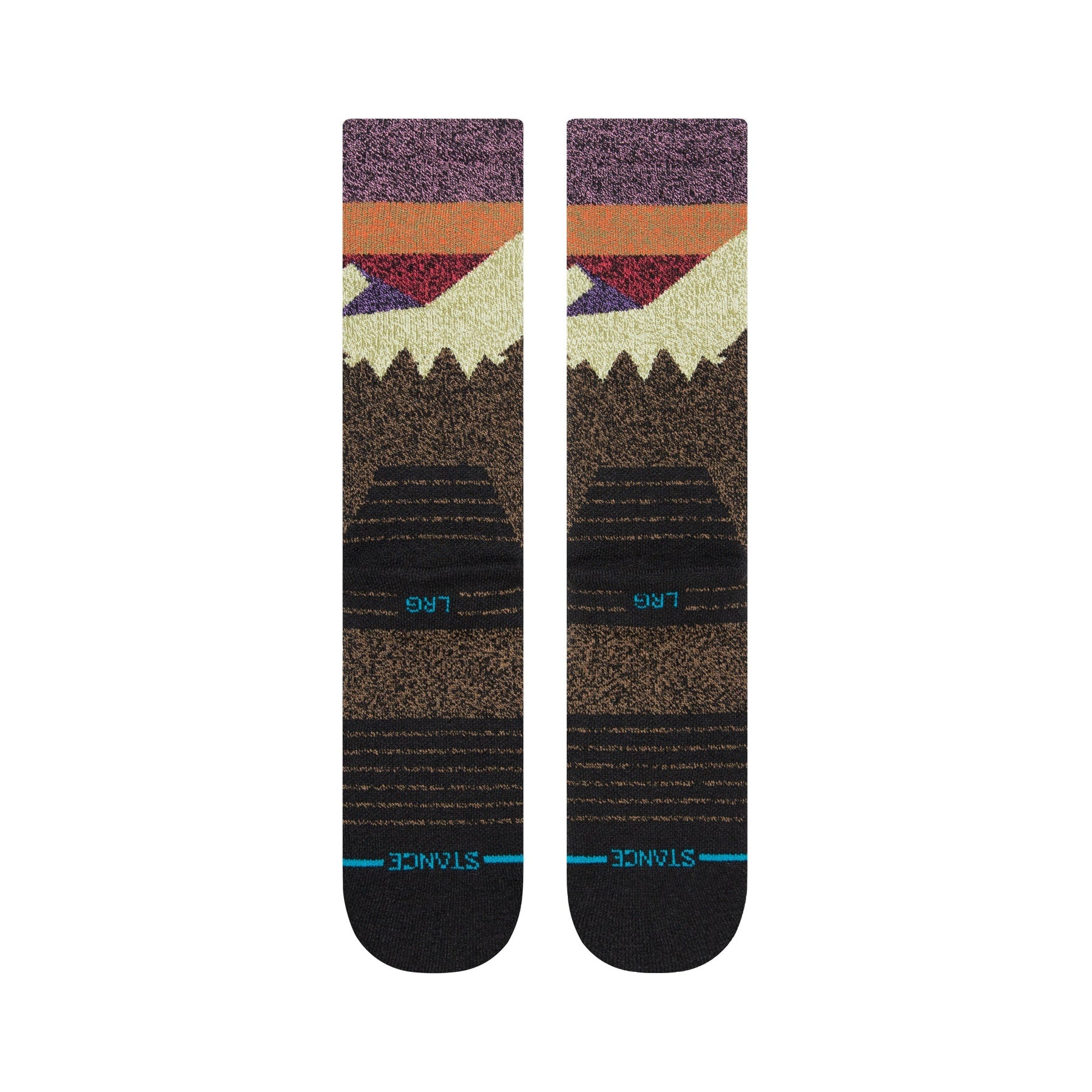 Divided Crew Socks - Black Brown