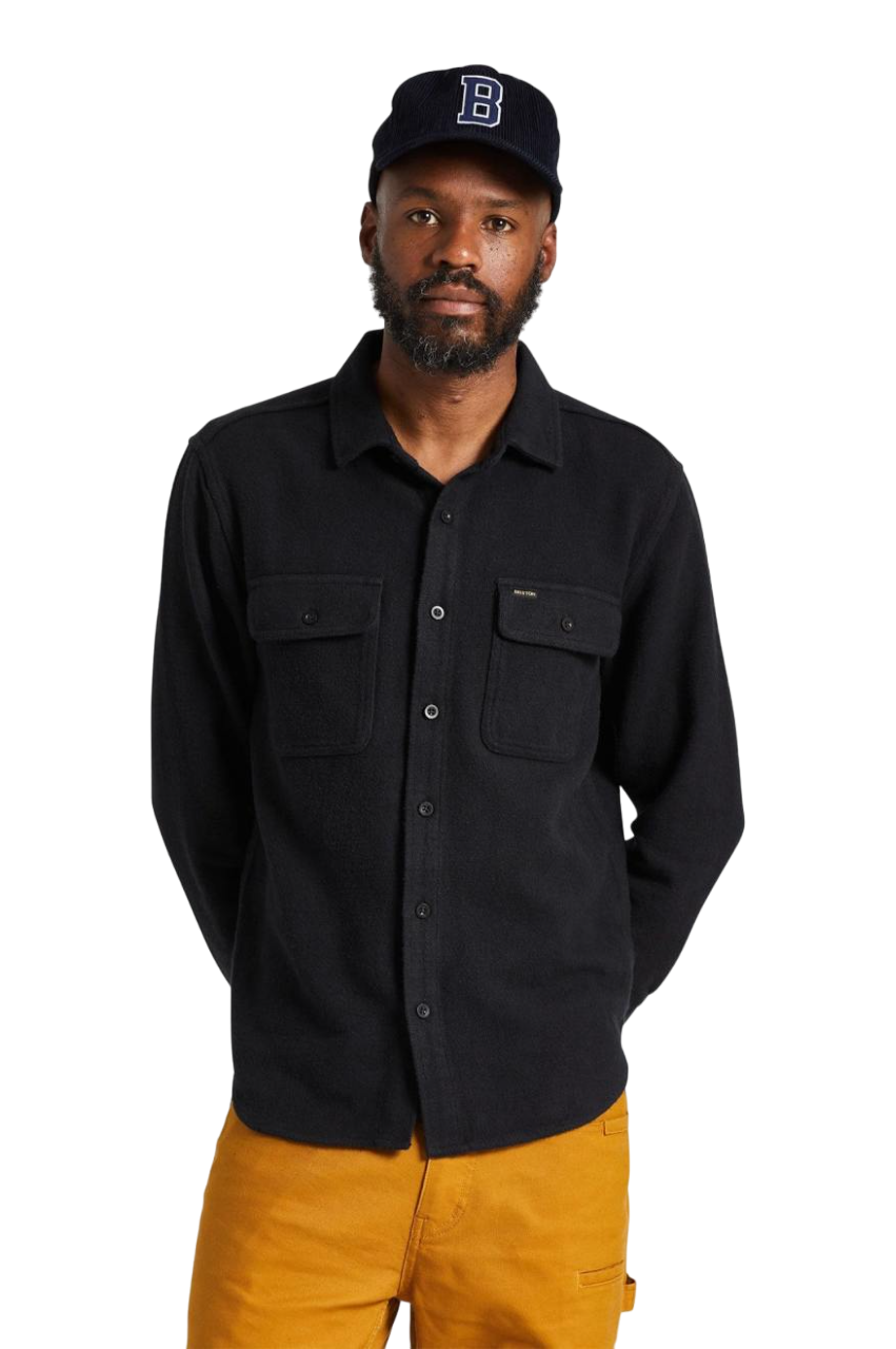 Bowery Textured Loop Twill Overshirt - Black