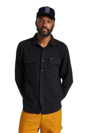 Bowery Textured Loop Twill Overshirt - Black