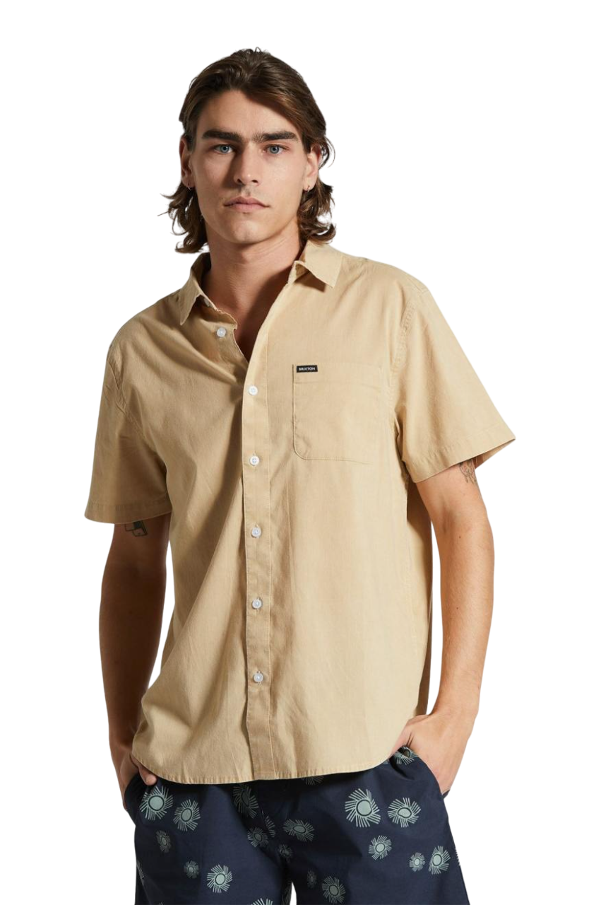 Charter Sol Wash S/S Woven Shirt - Oat Milk Sol Wash