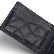 Quilted Bifold Wallet - Dark Blue