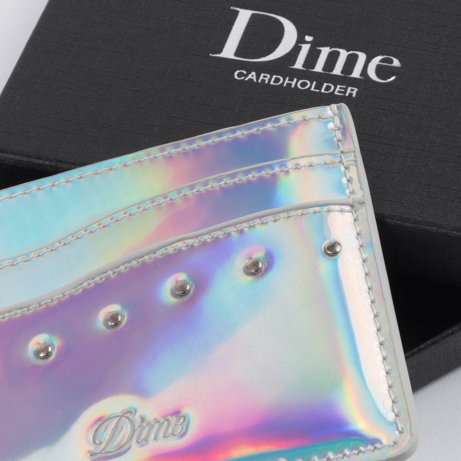 holographic card wallet Dime Studded Cardholder