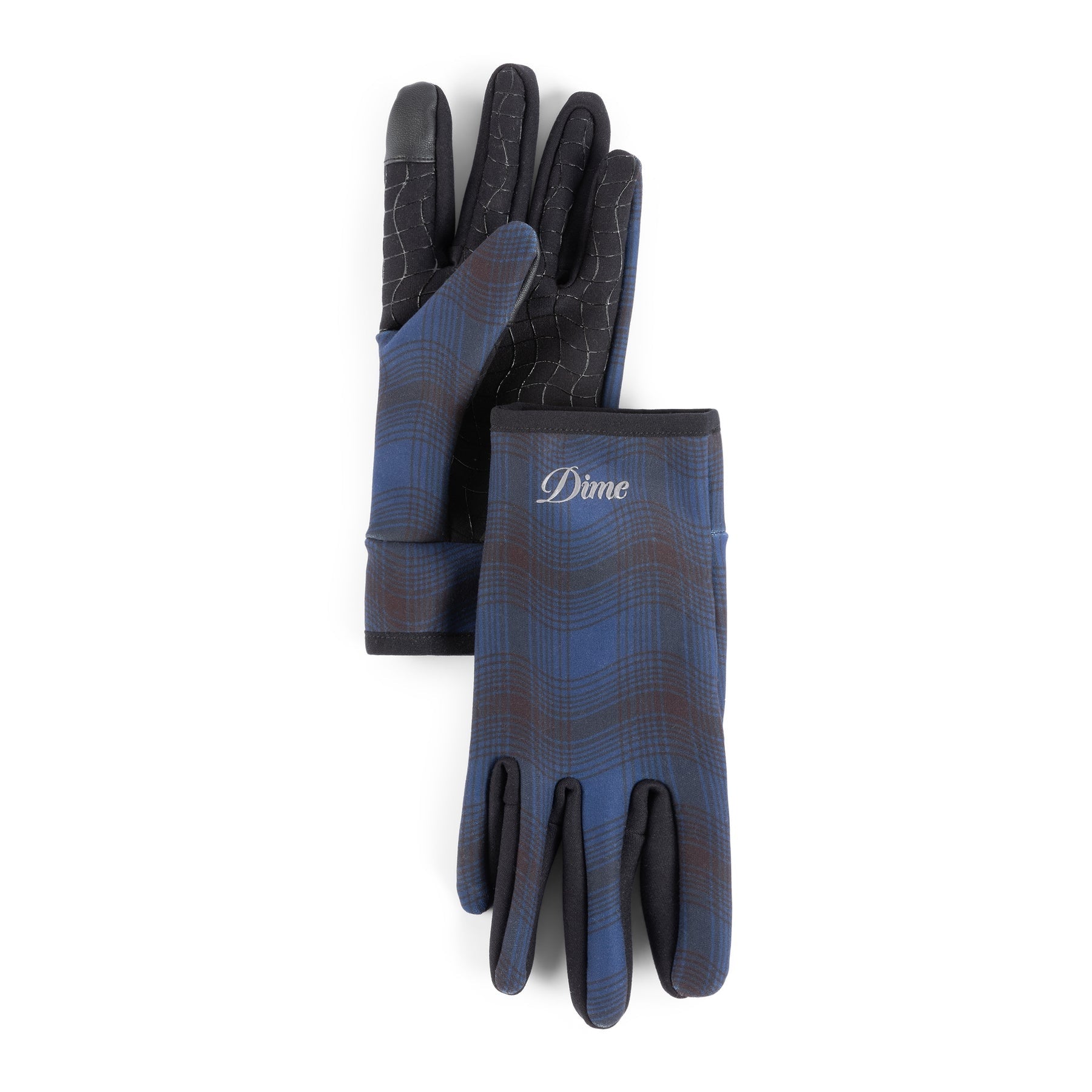 City Plaid Gloves - Navy