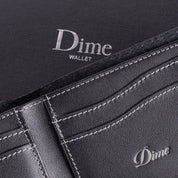 Cursive Bifold Wallet - Black Leather