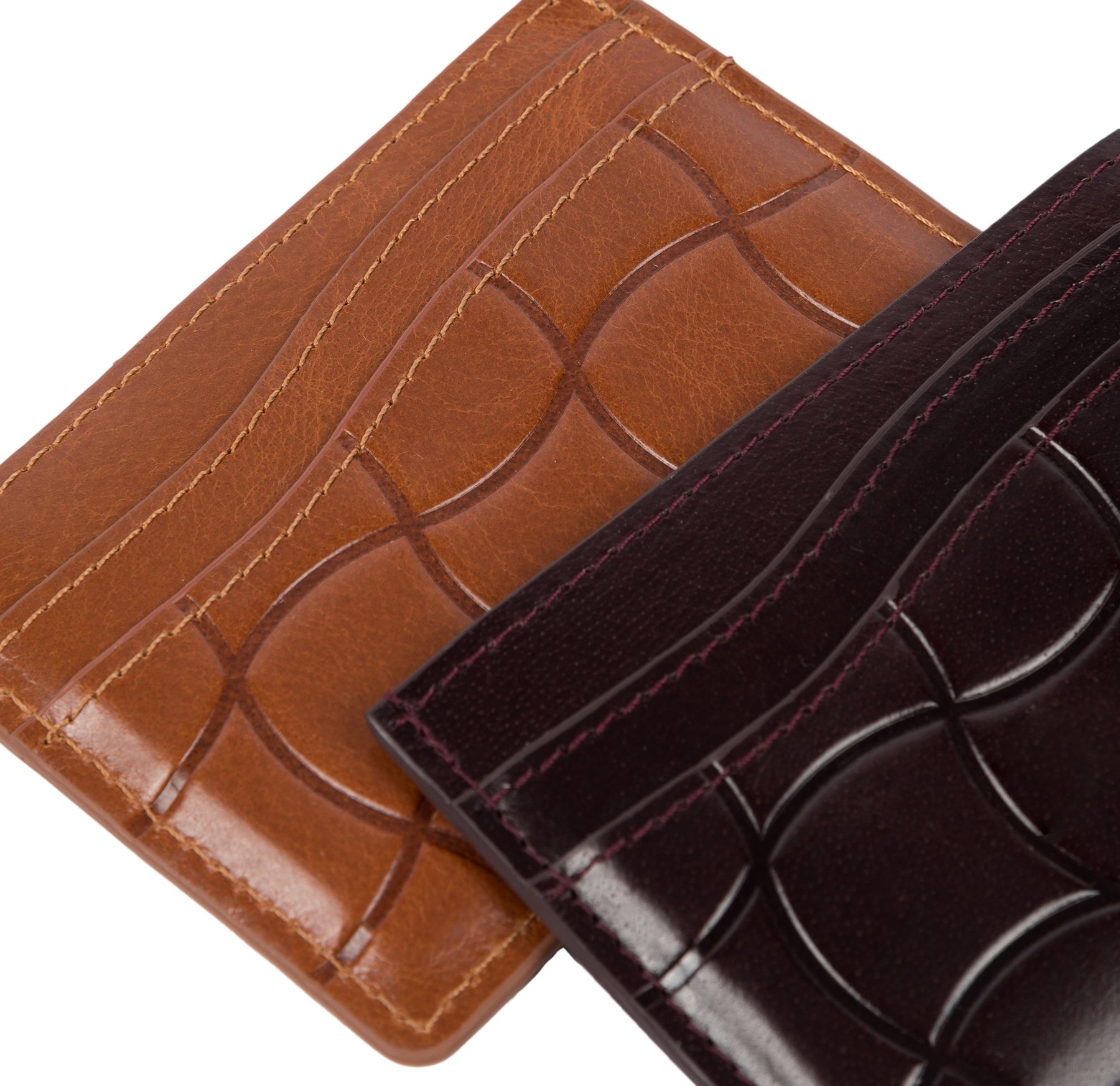 Classic Quilted Cardholder - Burgundy