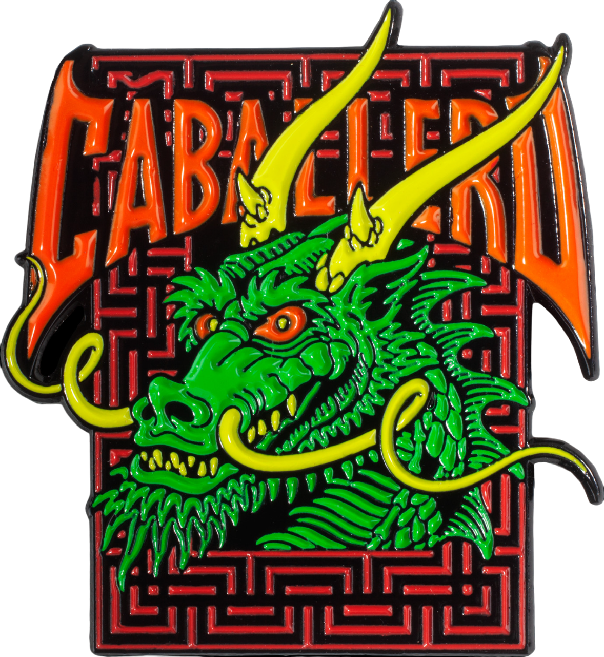 Cab Street Dragon Green Lapel Pin