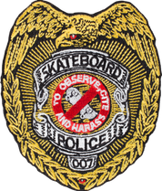 Skateboard Police Patch