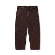 Applique Denim Jeans - Acid Brown