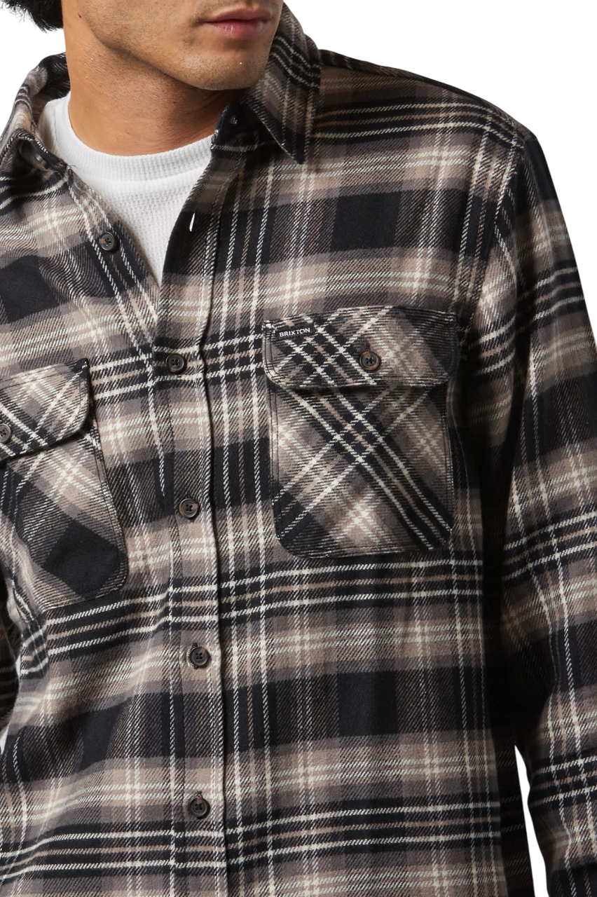 Bowery Flannel - Black/Charcoal/Beige