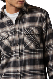 Bowery Flannel - Black/Charcoal/Beige