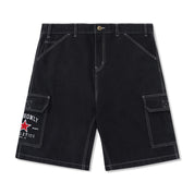 Athletics Denim Shorts - Washed Black